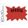 CARTEL CARTULINA ETIQUETAS MARCA PRECIOS ROJO FLUORESCENTE160X110 MM