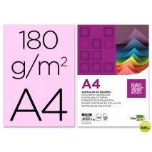 CARTULINA LIDERPAPEL A4 180G/M2 ROSA