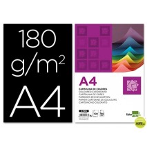 CARTULINA LIDERPAPEL A4 180G/M2 NEGRO