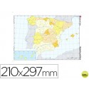 MAPA MUDO COLOR DIN A4 ESPA¾A -POLITICO
