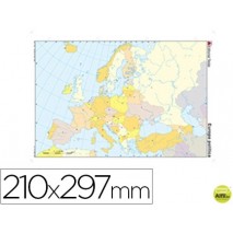 MAPA MUDO COLOR DIN A4 EUROPA -POLITICO