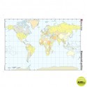 MAPA MUDO COLOR DIN-A4 PLANISFERIO POLITICO