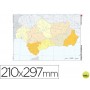 MAPA MUDO COLOR DIN A4 ANDALUCIA POLITICO