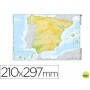 MAPA MUDO COLOR DIN A4 ESPA¾A -FISICO