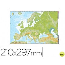 MAPA MUDO COLOR DIN A4 EUROPA -FISICO