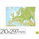 MAPA MUDO COLOR DIN A4 EUROPA -FISICO