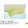 MAPA MUDO COLOR DIN A4 ANDALUCIA FISICO