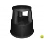 TABURETE Q-CONNECT RUEDAS RETRACTILES TRES RUEDAS -DOS NIVELES NEGRO