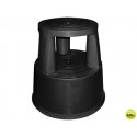 TABURETE Q-CONNECT RUEDAS RETRACTILES TRES RUEDAS -DOS NIVELES NEGRO