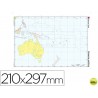 MAPA MUDO COLOR DIN A4 OCEANIA-POLITICO
