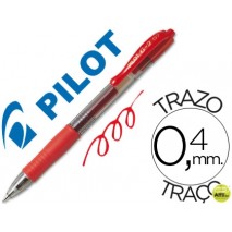 BOLIGRAFO PILOT G-2 ROJO TINTA GEL -RETRACTIL -SUJECION DE CAUCHO