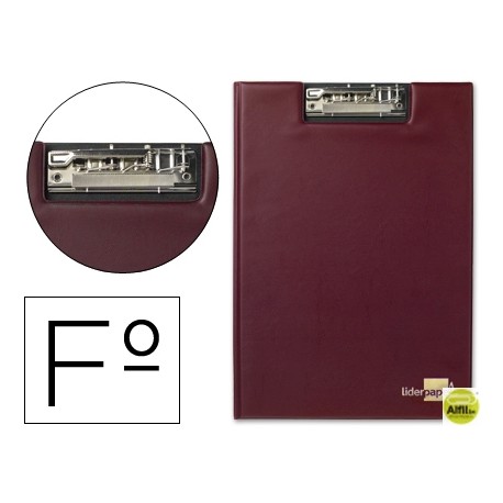 CARPETA LIDERPAPEL MINICLIP SUPERIOR FOLIO PLASTICO ROJO