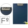 CARPETA LIDERPAPEL MINICLIP SUPERIOR FOLIO PLASTICO AZUL
