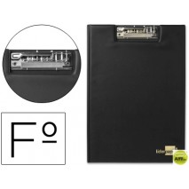 CARPETA LIDERPAPEL MINICLIP SUPERIOR FOLIO PLASTICO NEGRO