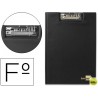 CARPETA LIDERPAPEL MINICLIP SUPERIOR FOLIO PLASTICO NEGRO