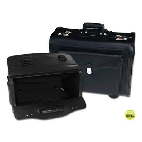 MALETIN ATACHE PILOTO P-732 NEGRO CON ASA EXTENSIBLE -CERRADURA CON COMBINACION -RUEDAS 49X35X22,5 C