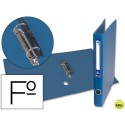 CARPETA DE 2 ANILLAS 25MM MIXTAS LIDERPAPEL FOLIO FORRADO PAPERCOAT CON OLLADO Y TARJETERO COMPRESOR