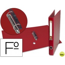 CARPETA DE 2 ANILLAS 25MM MIXTAS LIDERPAPEL FOLIO FORRADO PAPERCOAT CON OLLADO Y TARJETERO COMPRESOR