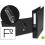 CARPETA DE 2 ANILLAS 40MM MIXTAS LIDERPAPEL FOLIO FORRADO PAPERCOAT CON OLLADO Y TARJETERO COMPRESOR