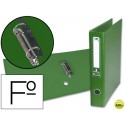 CARPETA DE 2 ANILLAS 40MM MIXTAS LIDERPAPEL FOLIO FORRADO PAPERCOAT CON OLLADO Y TARJETERO COMPRESOR
