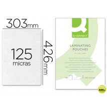 BOLSA DE PLASTIFICAR Q-CONNECT-303 X 426 MM 125 MC DIN A3