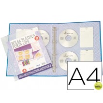 FUNDA MULTITALADRO BEAUTONE DIN A4 PARA ARCHIVO DE 4 CD PACK DE 3 FUNDAS