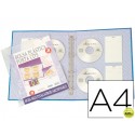 FUNDA MULTITALADRO BEAUTONE DIN A4 PARA ARCHIVO DE 4 CD PACK DE 3 FUNDAS