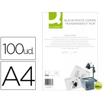 TRANSPARENCIA Q-CONNECT DIN A4KF26066 PARA FOTOCOPIADORA TRATADA DOS CARAS CAJA DE 100
