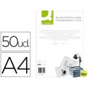TRANSPARENCIA Q-CONNECT DIN A4DE ALTA CALIDAD KF37011 PARA IMPRESORA LASER CAJA DE 50