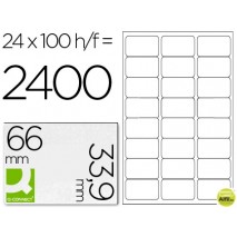 ETIQUETA ADHESIVA Q-CONNECT KF10639 TAMANO 66X33,9 MM FOTOCOPIADORA LASER INK-JET