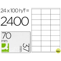 ETIQUETA ADHESIVA Q-CONNECT KF10647 TAMANO 70X37 MM FOTOCOPIADORA LASER INK-JET