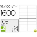ETIQUETA ADHESIVA Q-CONNECT KF10653 TAMANO 105X35 MM FOTOCOPIADORA LASER -INK-JET