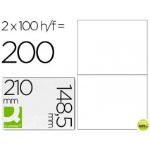 ETIQUETA ADHESIVA Q-CONNECT KF10662 TAMANO 210X148,5 MM FOTOCOPIADORA LASER INK-JET