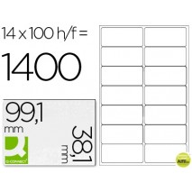 ETIQUETA ADHESIVA Q-CONNECT KF01585 TAMANO 99,1X38,1 MM FOTOCOPIADORA LASER INK-JET