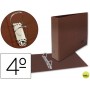 CARPETA DE 2 ANILLAS 25MM MIXTAS LIDERPAPEL CUARTO APAISADO CARTON CUERO FORRADO COMPRESOR PLASTICO