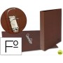 CARPETA DE 2 ANILLAS 40MM MIXTAS LIDERPAPEL FOLIO CARTON CUERO FORRADO COMPRESOR PLASTICO