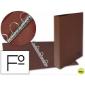 CARPETA DE 4 ANILLAS 25MM MIXTAS LIDERPAPEL FOLIO CARTON CUERO FORRADO COMPRESOR PLASTICO