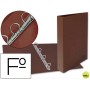 CARPETA DE 4 ANILLAS 25MM MIXTAS LIDERPAPEL FOLIO CARTON CUERO FORRADO COMPRESOR PLASTICO