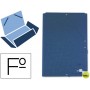 CARPETA GOMAS LIDERPAPEL FOLIO 3 SOLAPAS CARTON FORRADO AZUL