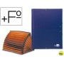 CARPETA CLASIFICADORA LIDERPAPEL 12 DEPARTAMENTOS FOLIO PROLONGADO CARTON FORRADO AZUL FUELLE