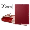 CARPETA PROYECTOS LIDERPAPEL FOLIO LOMO 50MM CARTON FORRADO ROJA