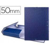 CARPETA PROYECTOS LIDERPAPEL FOLIO LOMO 50MM CARTON FORRADO AZUL