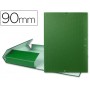 CARPETA PROYECTOS LIDERPAPEL FOLIO LOMO 90MM CARTON FORRADO VERDE