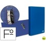 CARPETA DE 2 ANILLAS 25MM MIXTAS LIDERPAPEL FOLIO CARTON FORRADO PAPER COAT COMPRESOR PLASTICO AZUL
