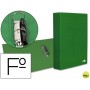 CARPETA DE 2 ANILLAS 40MM MIXTAS LIDERPAPEL FOLIO CARTON FORRADO PAPER COAT COMPRESOR PLASTICO VERDE