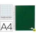 BLOC ESPIRAL LIDERPAPEL A4 MICRO PAPERCOAT TAPA FORRADA 160H 70G CUADRO 5MM 5 BANDAS 4 TALADROS. VER