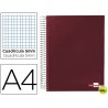 BLOC ESPIRAL LIDERPAPEL A4 MICRO PAPERCOAT TAPA FORRADA 160H 70G CUADRO 5MM 5 BANDAS 4 TALADROS. ROJ