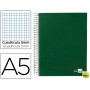 BLOC ESPIRAL LIDERPAPEL A5 MICRO PAPERCOAT TAPA FORRADA 160H 70G CUADRO 5MM 5 BANDAS 6 TALADROS. VER