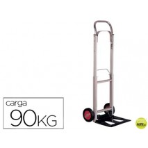 CARRETILLA PORTAPAQUETES -CON RUEDAS -PLEGABLE -EN ALUMINIO -CARGA DE 90 KG MEDIDAS 1110X390X410 MM