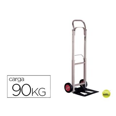 CARRETILLA PORTAPAQUETES -CON RUEDAS -PLEGABLE -EN ALUMINIO -CARGA DE 90 KG MEDIDAS 1110X390X410 MM